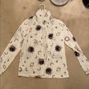 BOOHOO STAR+MOON PRINT SHIRT